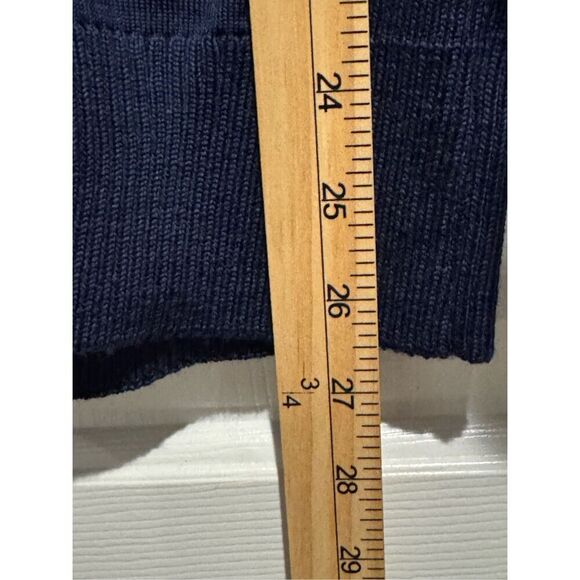 NWT VURNET 100% Wool JEAN VUARNET Dark Navy V-NECK JUMPER Crewneck Sweater M - Picture 15 of 16
